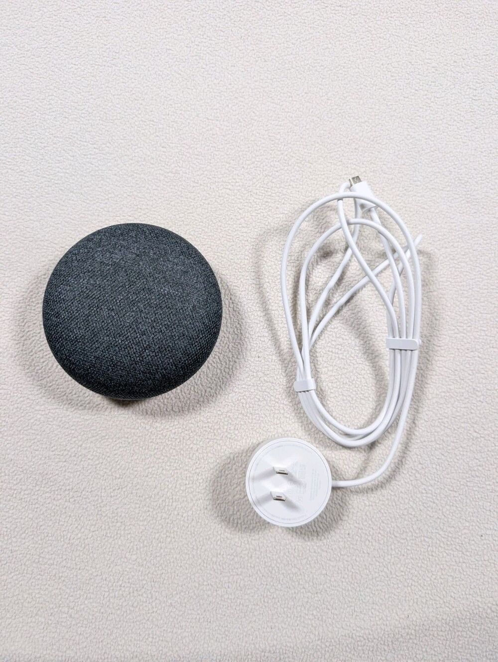 Google Home Mini Smart Speaker H0A 1st Gen w/ Power Adapter Tested Working